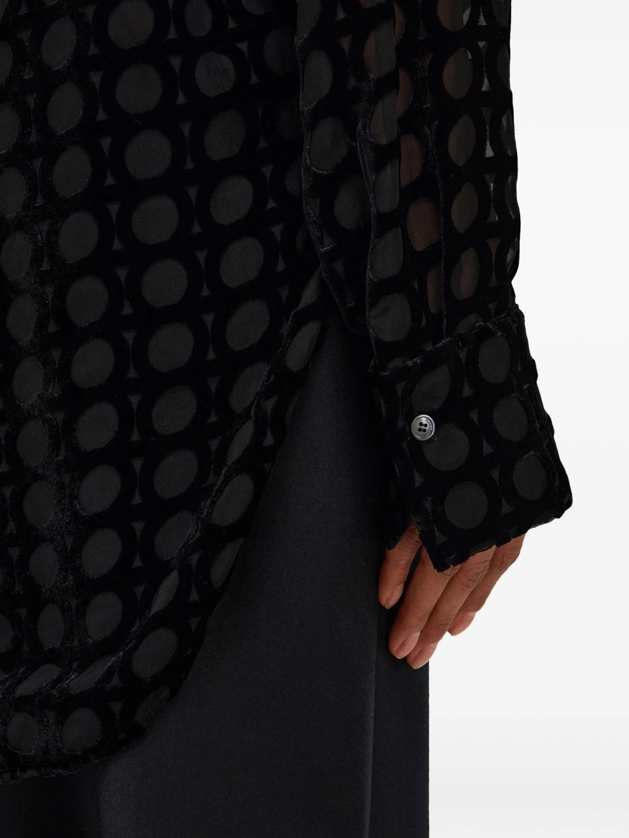 Ferragamo Devoré-effect Velvet Shirt - 6