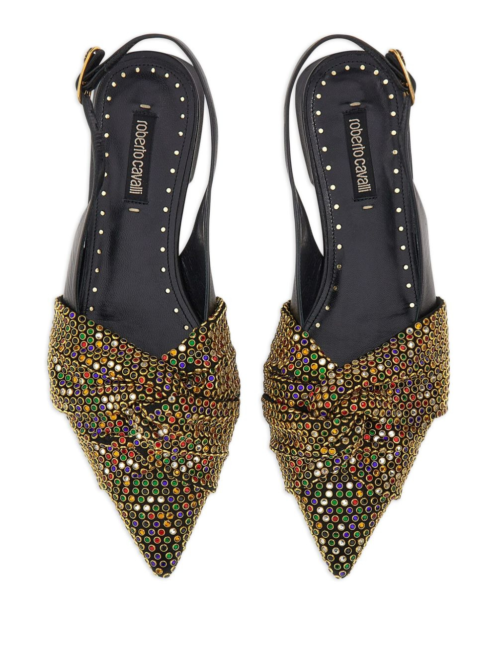 beaded-embellishment flat pumps - 3