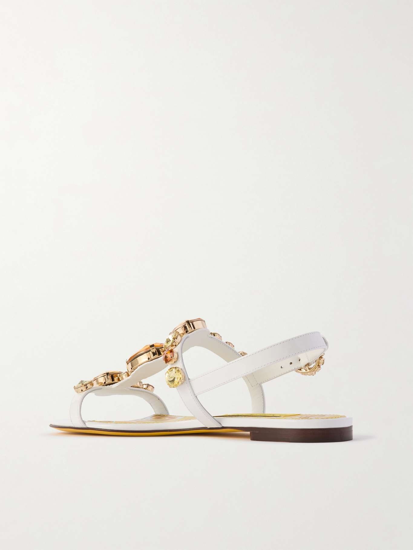 Bianca crystal-embellished patent-leather sandals - 3