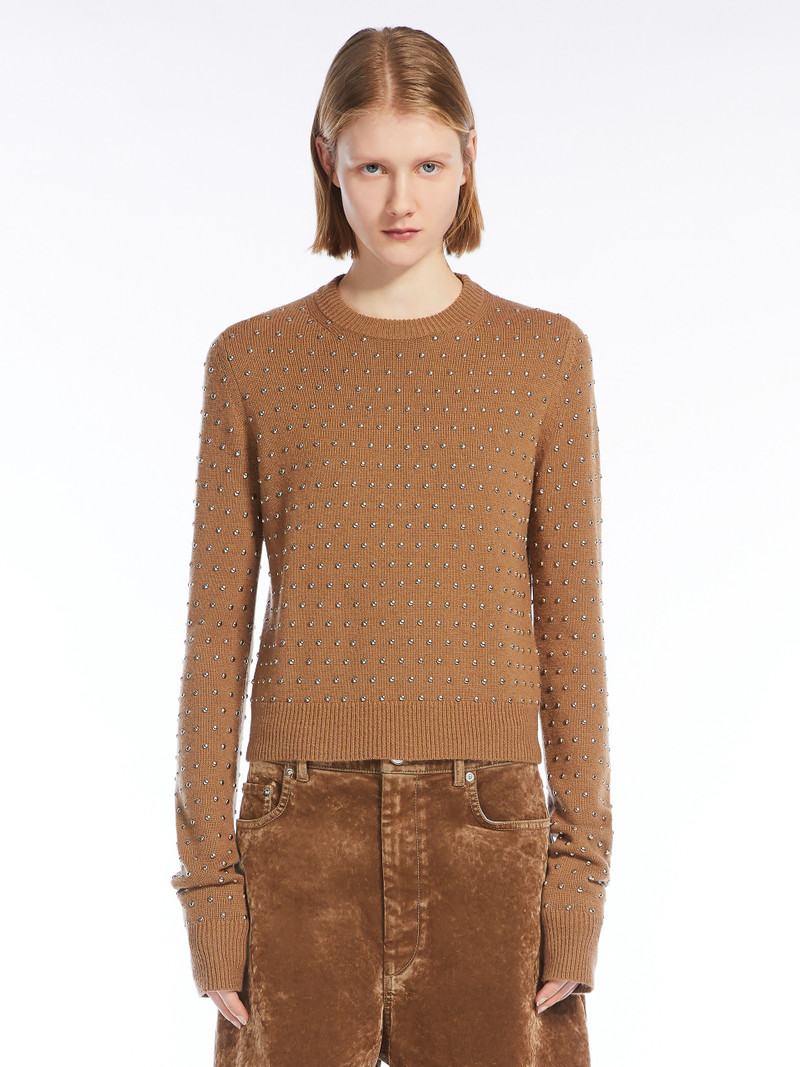 SIERRA Studded cashmere-blend crew-neck sweater 3