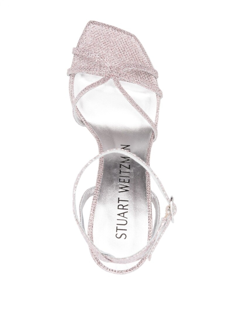 crossover-strap buckle-fastening sandals - 4