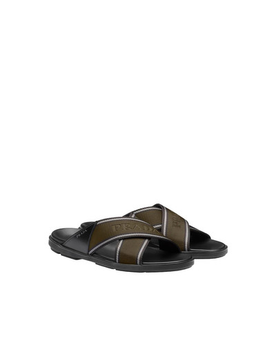 Prada Leather and nylon sandals outlook