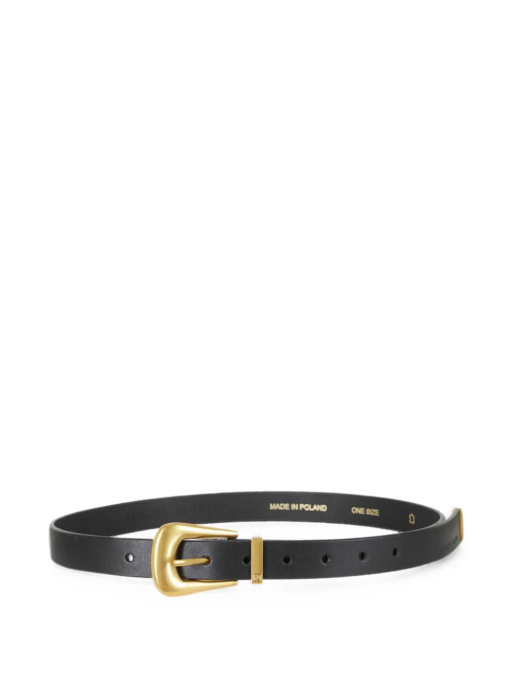 logo-embossed leather belt - 1