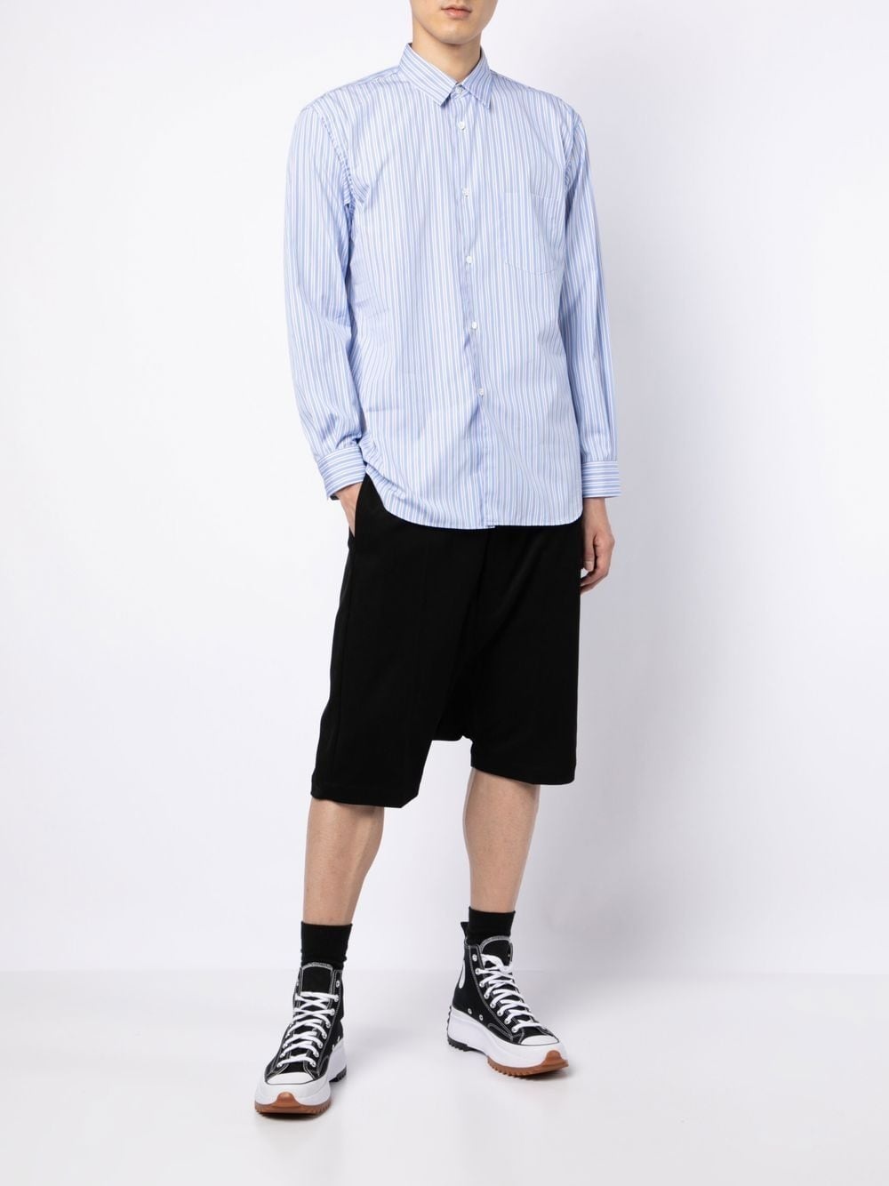 striped button-up shirt - 2
