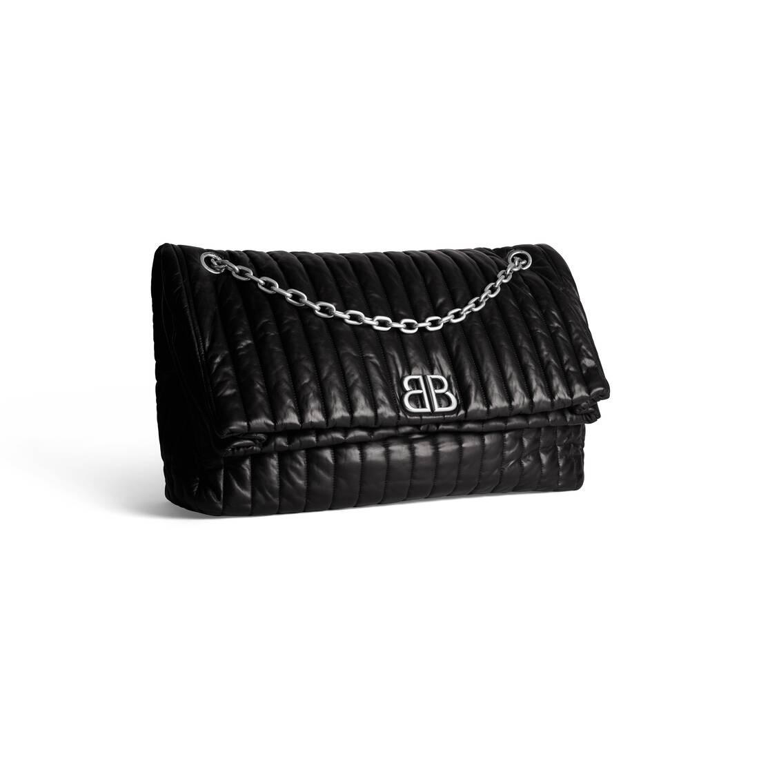 Women's Monaco Large Chain Bag Quilted in Black - 5