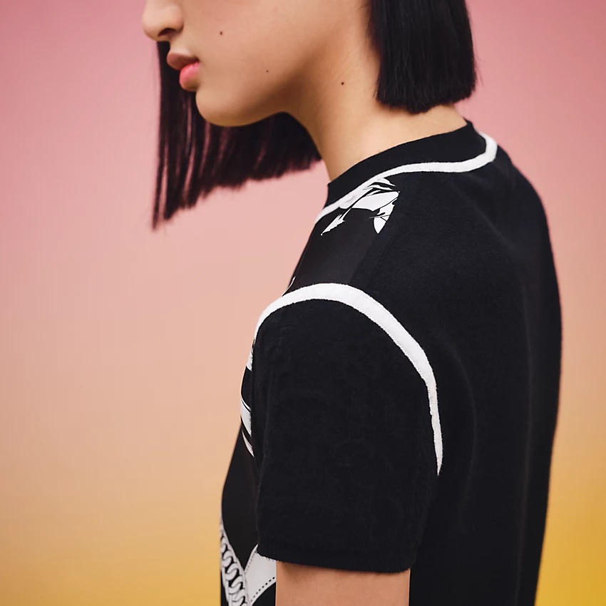 "Promenade du Matin Remix" short-sleeve twillaine sweater - 3