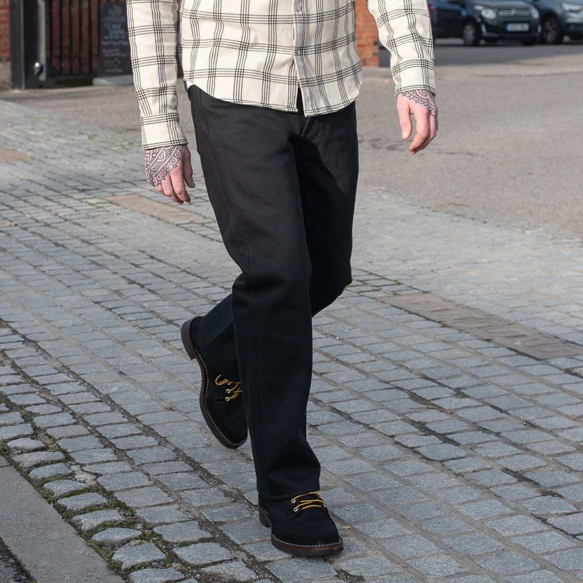 21oz Non-Fade Denim Straight Cut Jeans - Superblack - 7