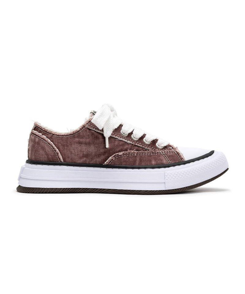 "YUCCA" OG Sole Bleach-Wash Denim Canvas Low-top Sneaker 1
