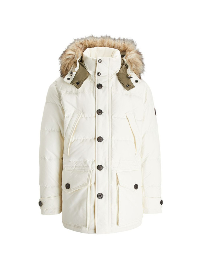 hooded faux-fur coat 1