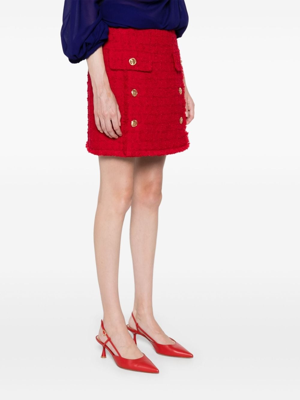 VERSACE Heritage tweed mini skirt | REVERSIBLE