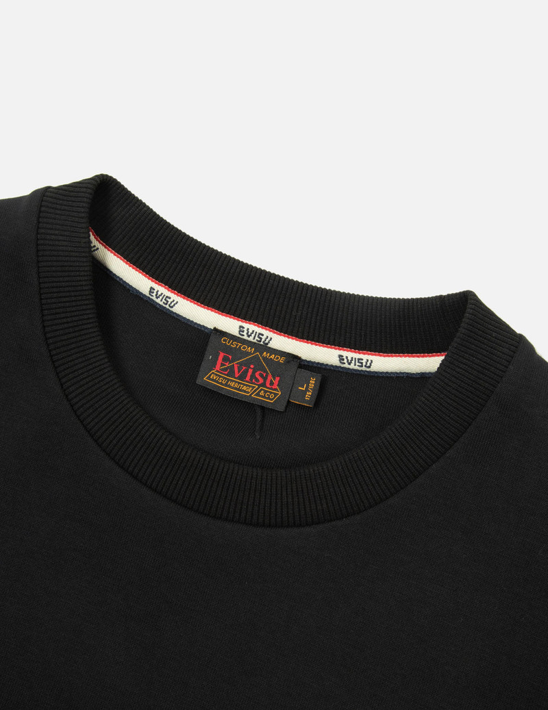 SEAGULL EMBROIDERY WITH KAMON PRINT POCKET RELAX FIT SWEATSHIRT 9