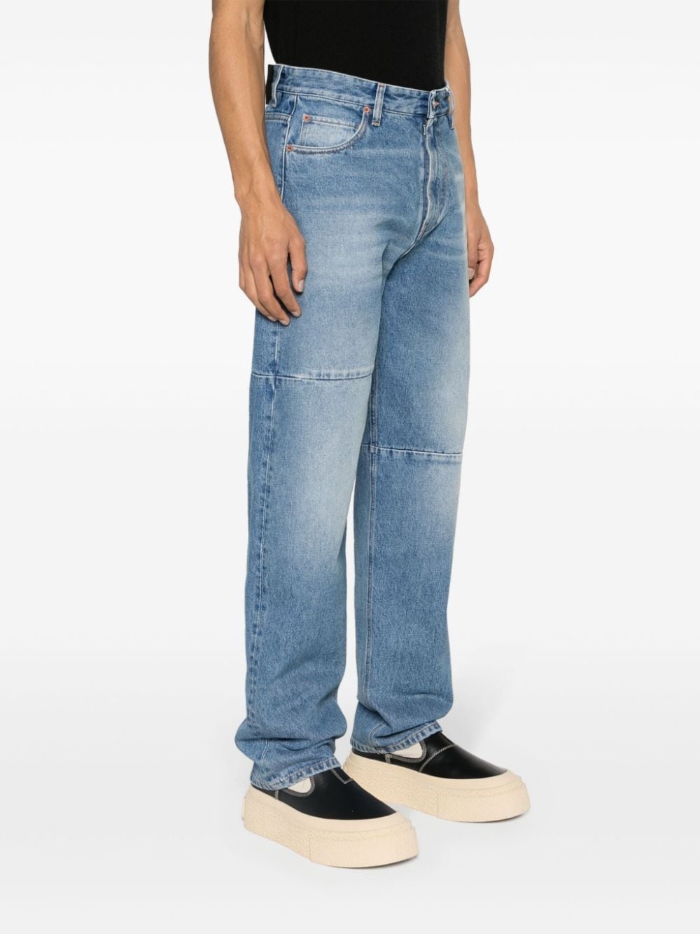 panelled tapered-leg jeans - 3