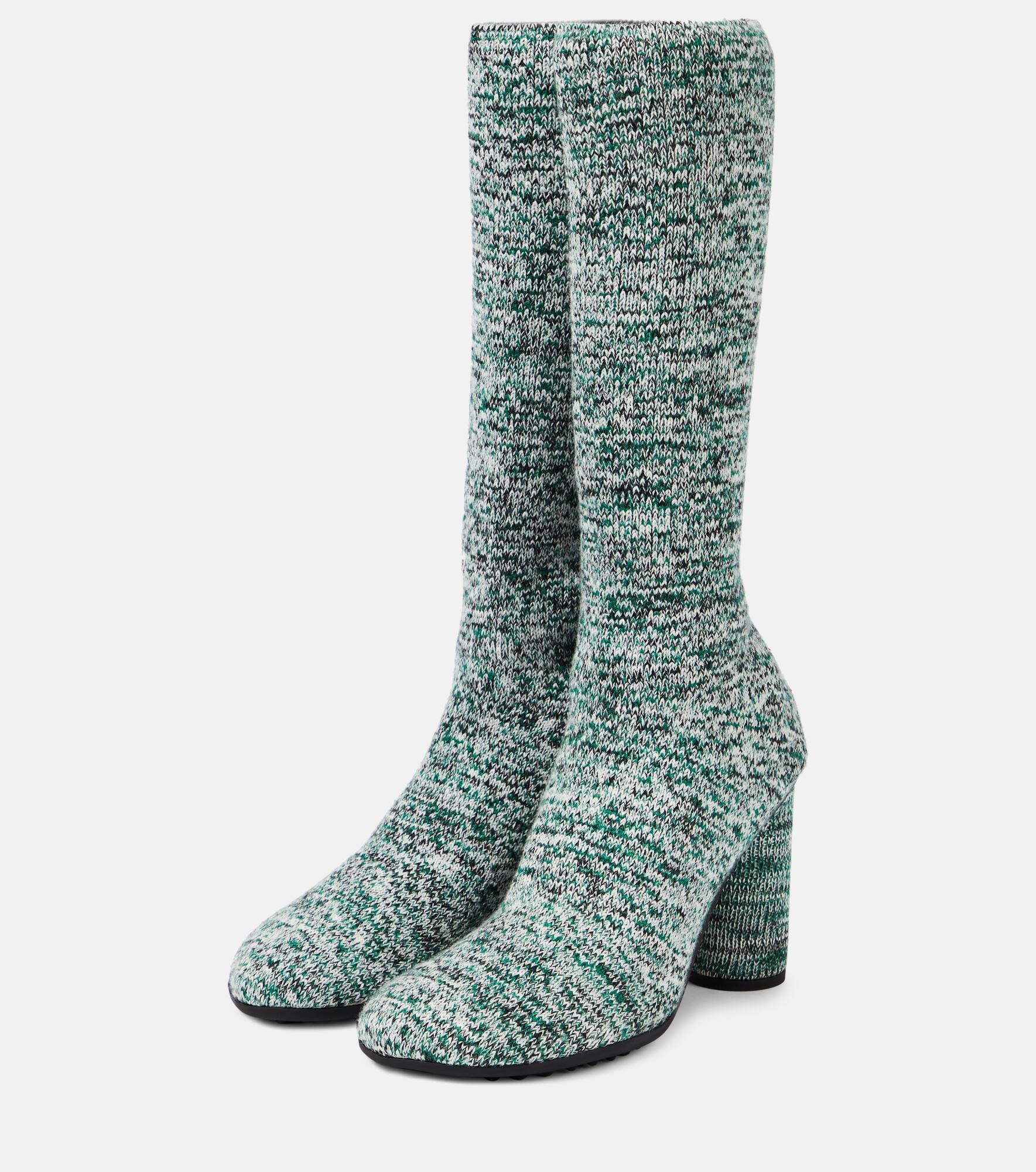 Atomic knitted knee-high sock boots - 5