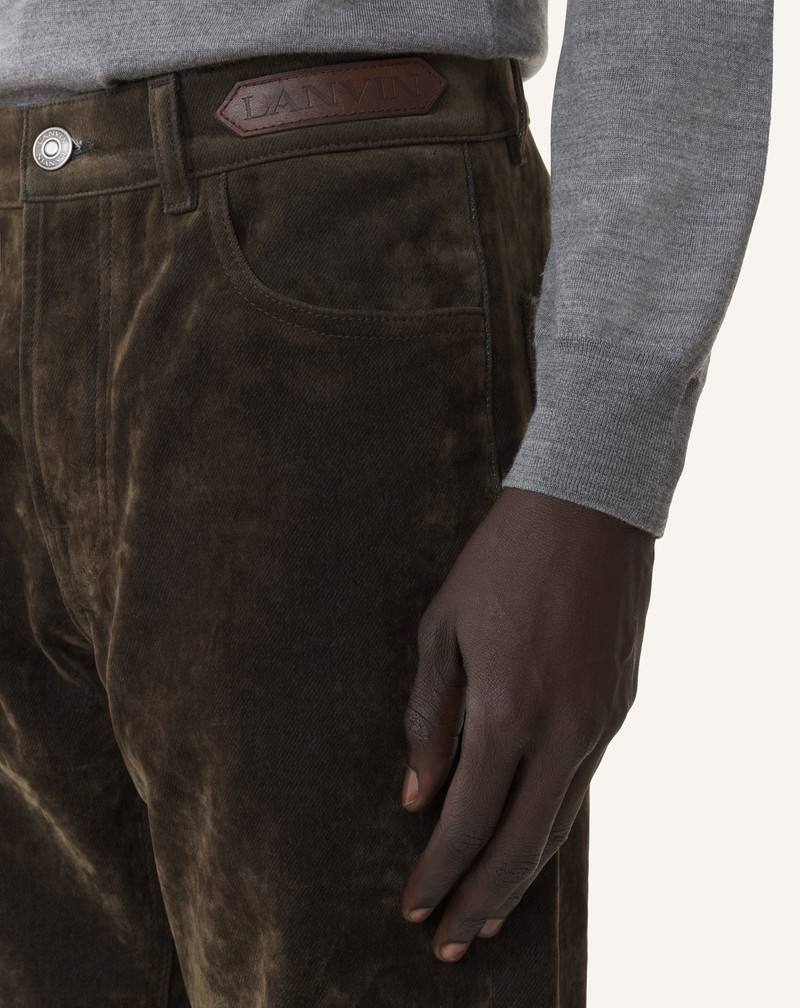 STRAIGHT-LEG TROUSERS IN VELVET DENIM 5