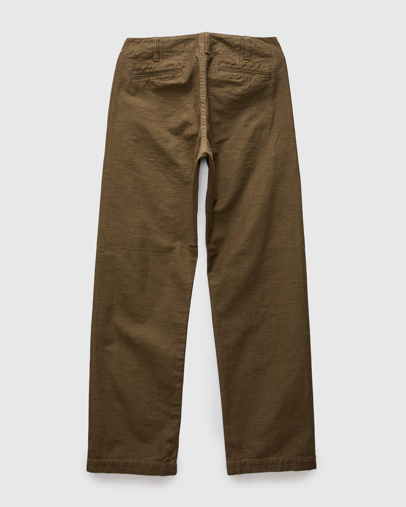 Pure Blue Japan Sulfur Dye Work Trousers in Khaki Black outlook