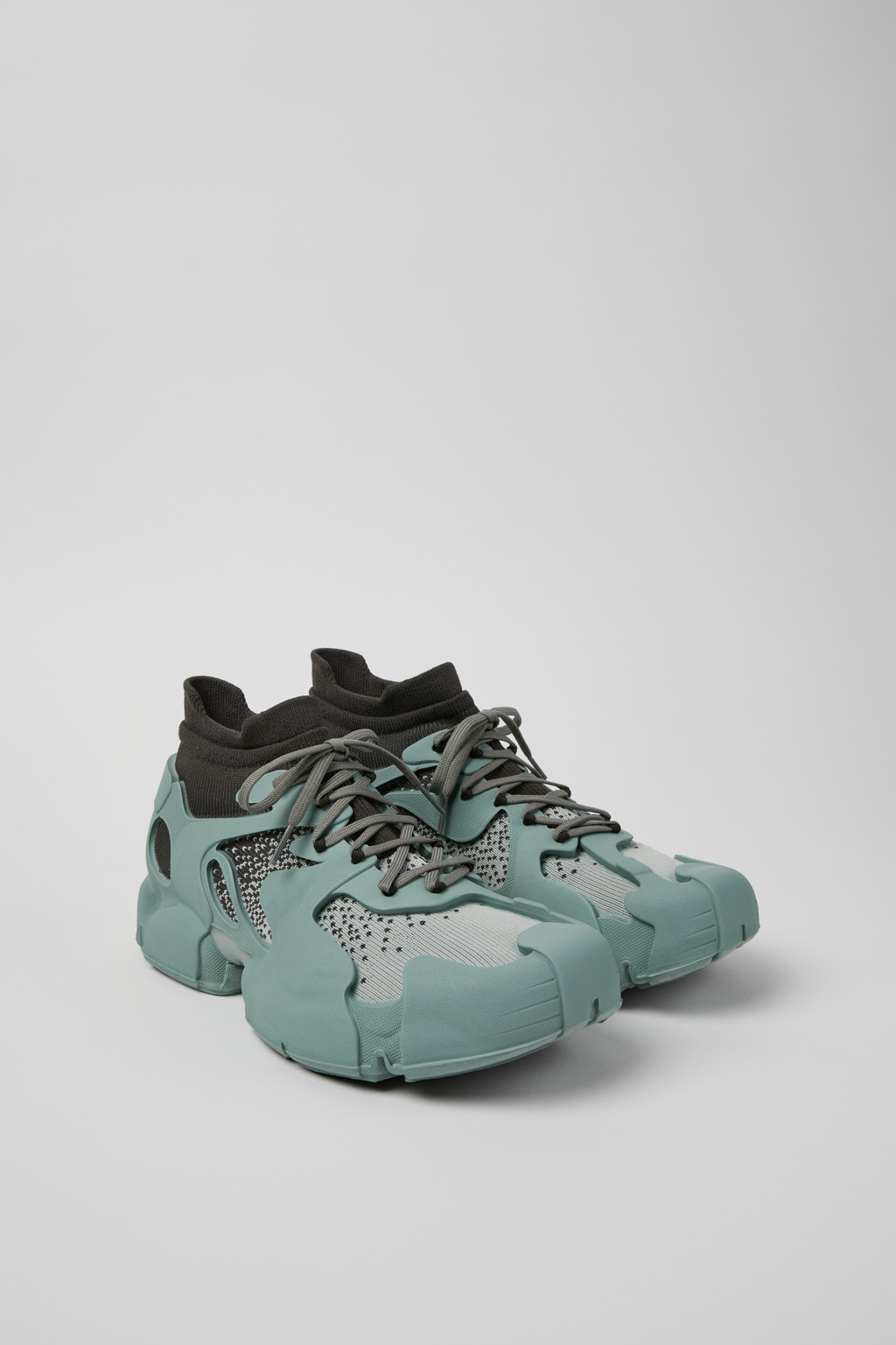 Ice Blue-Gray Caged Sneakers - 2