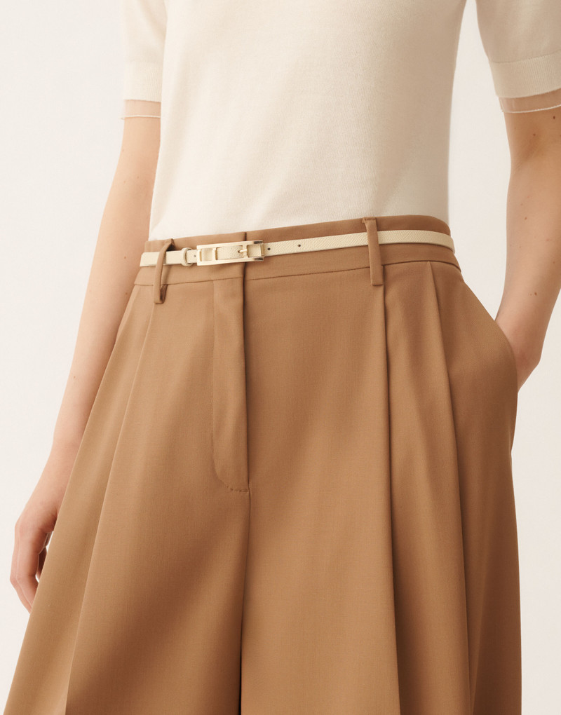 FABIANA FILIPPI Pastel yellow saffiano belt outlook