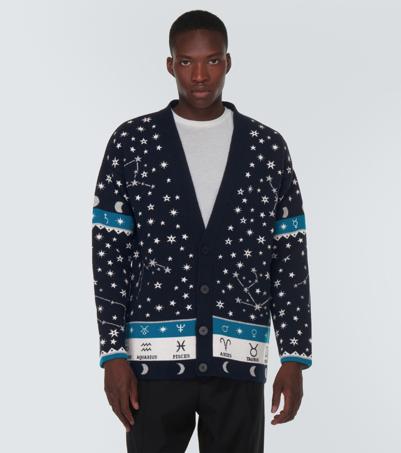 Astrology Wheel wool-blend cardigan 3