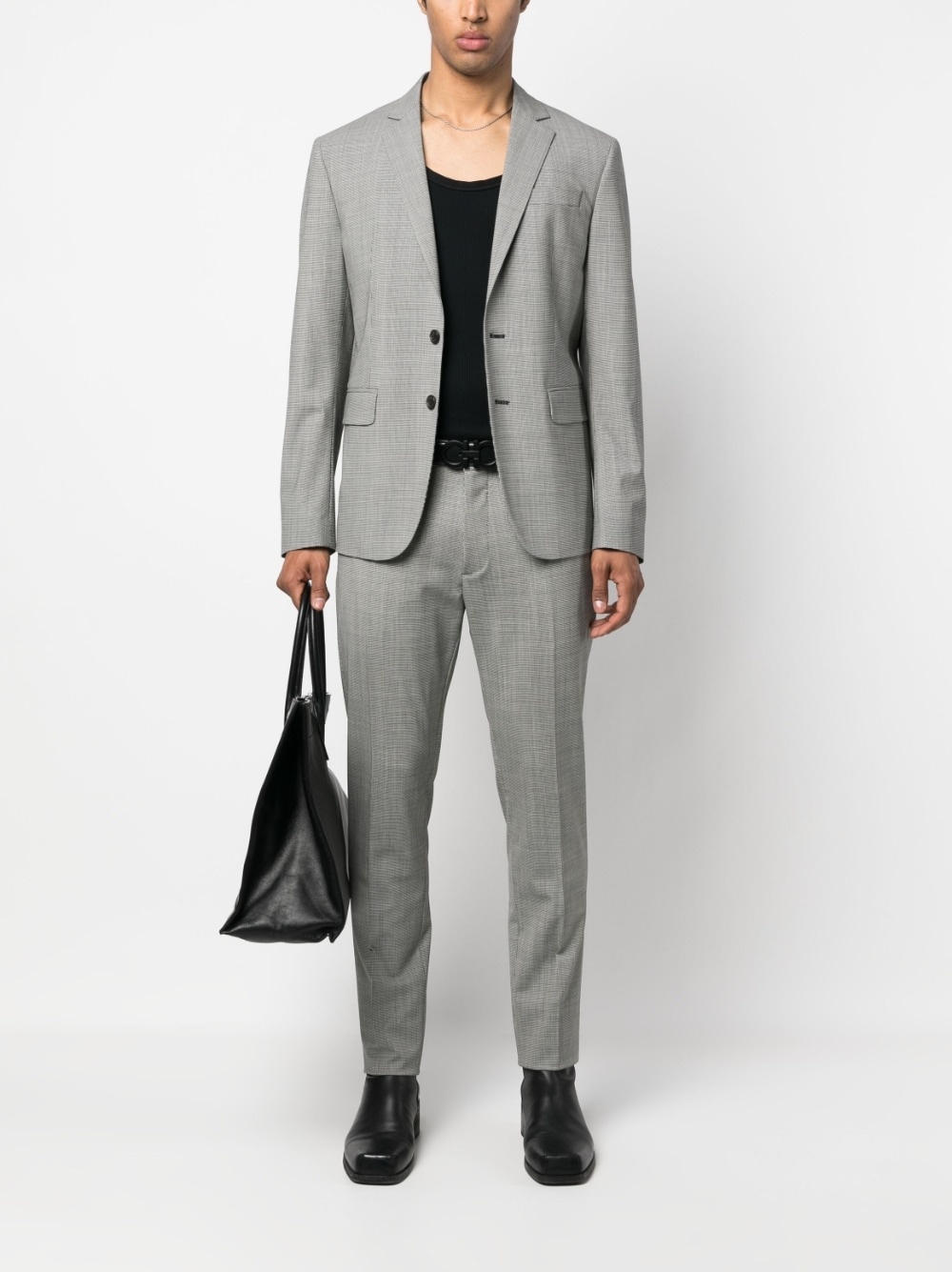 single-breasted wool-blend suit - 2