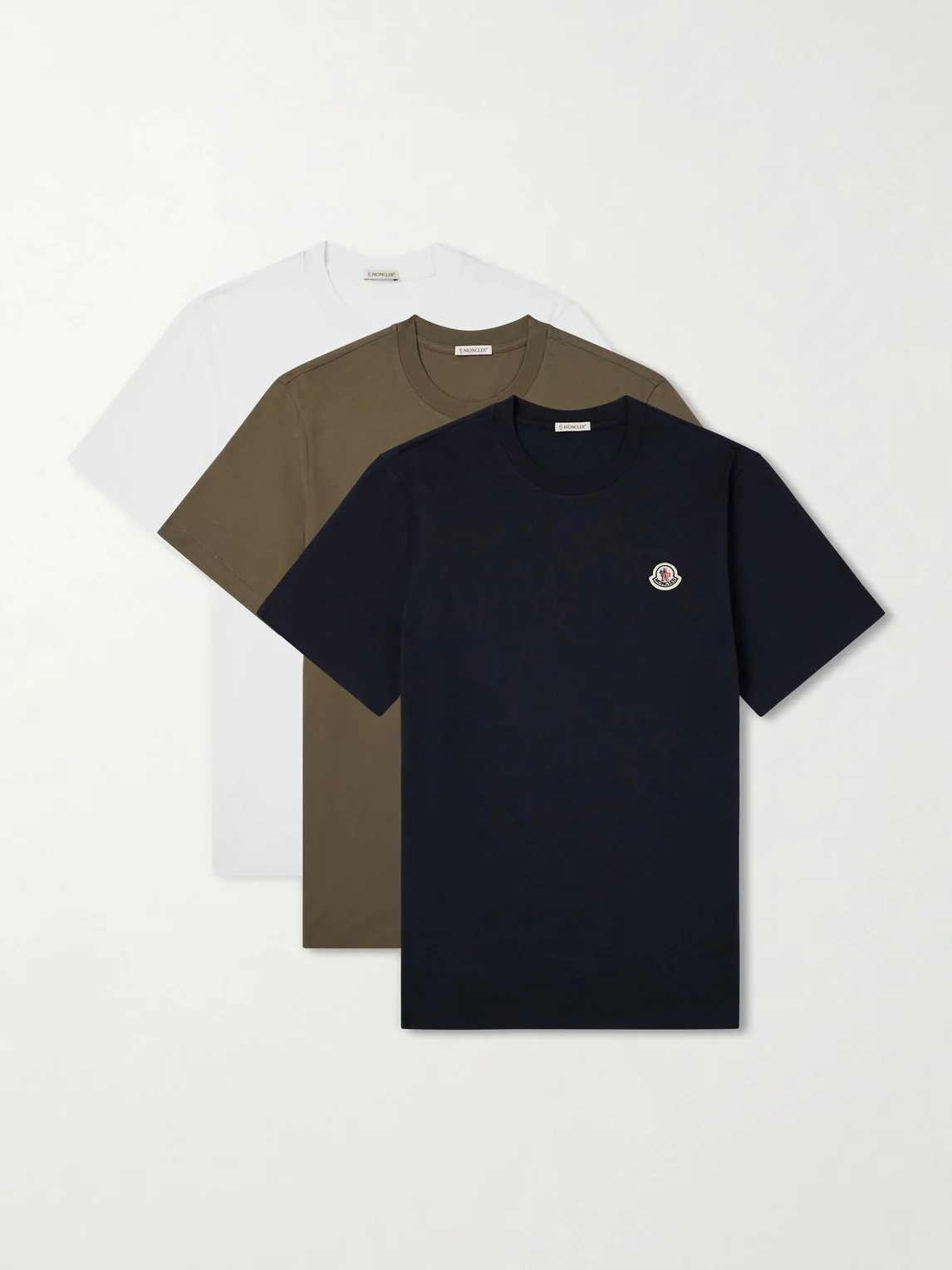Pack of Three Logo-Appliquéd Cotton-Jersey T-Shirt - 1
