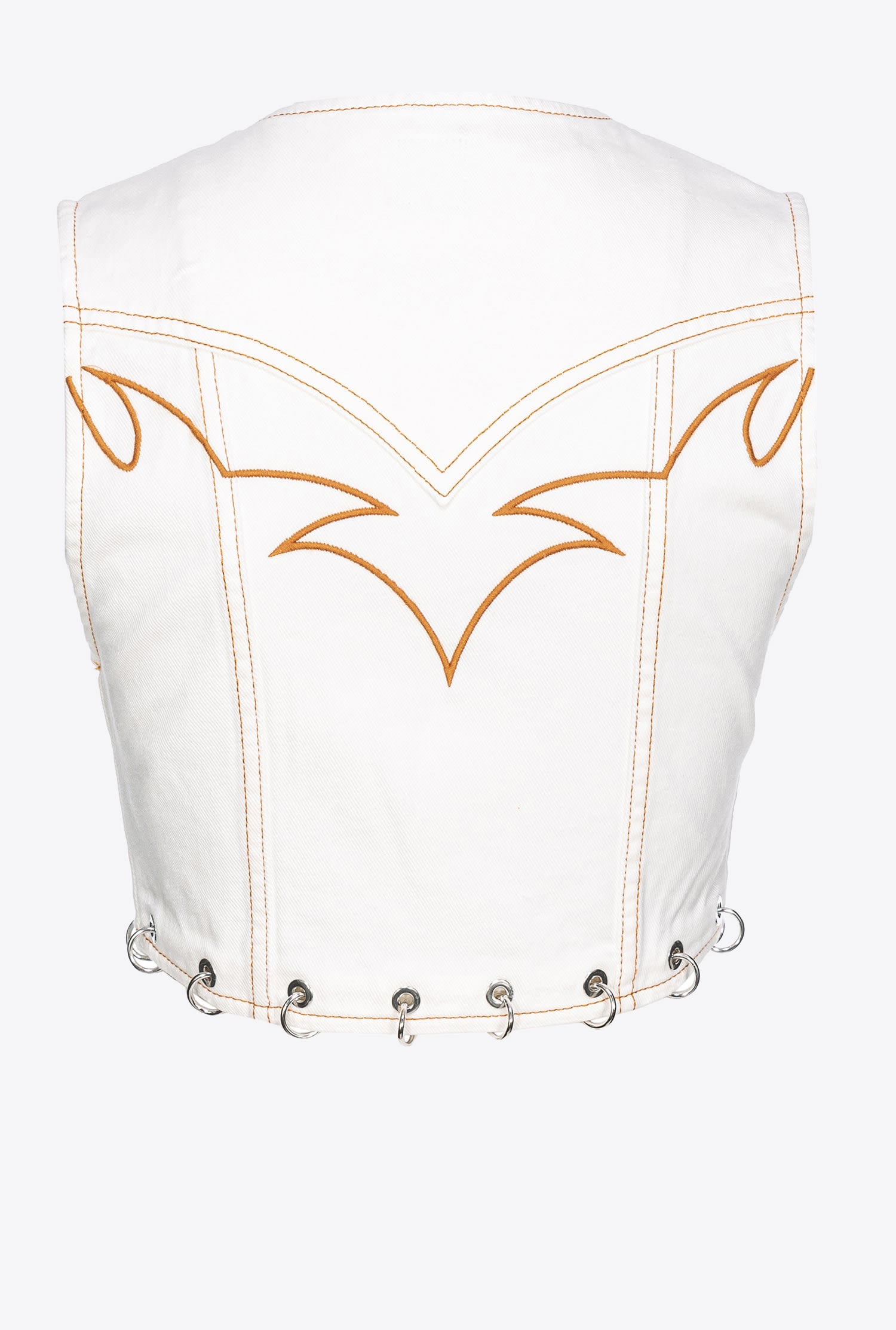 VEST WITH CONTRASTING EMBROIDERY - 6