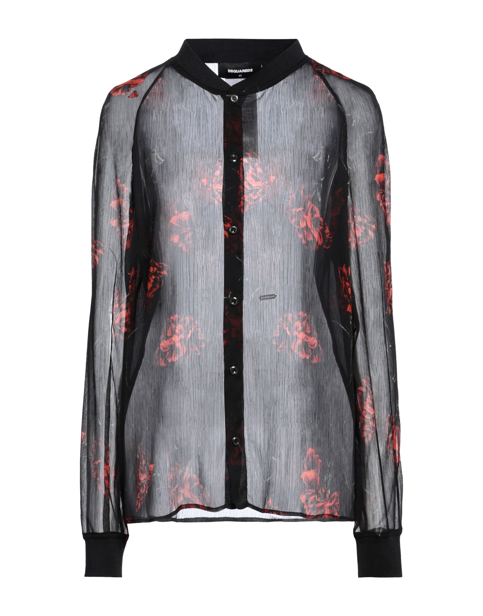 Black Women's Floral Shirts & Blouses - 1