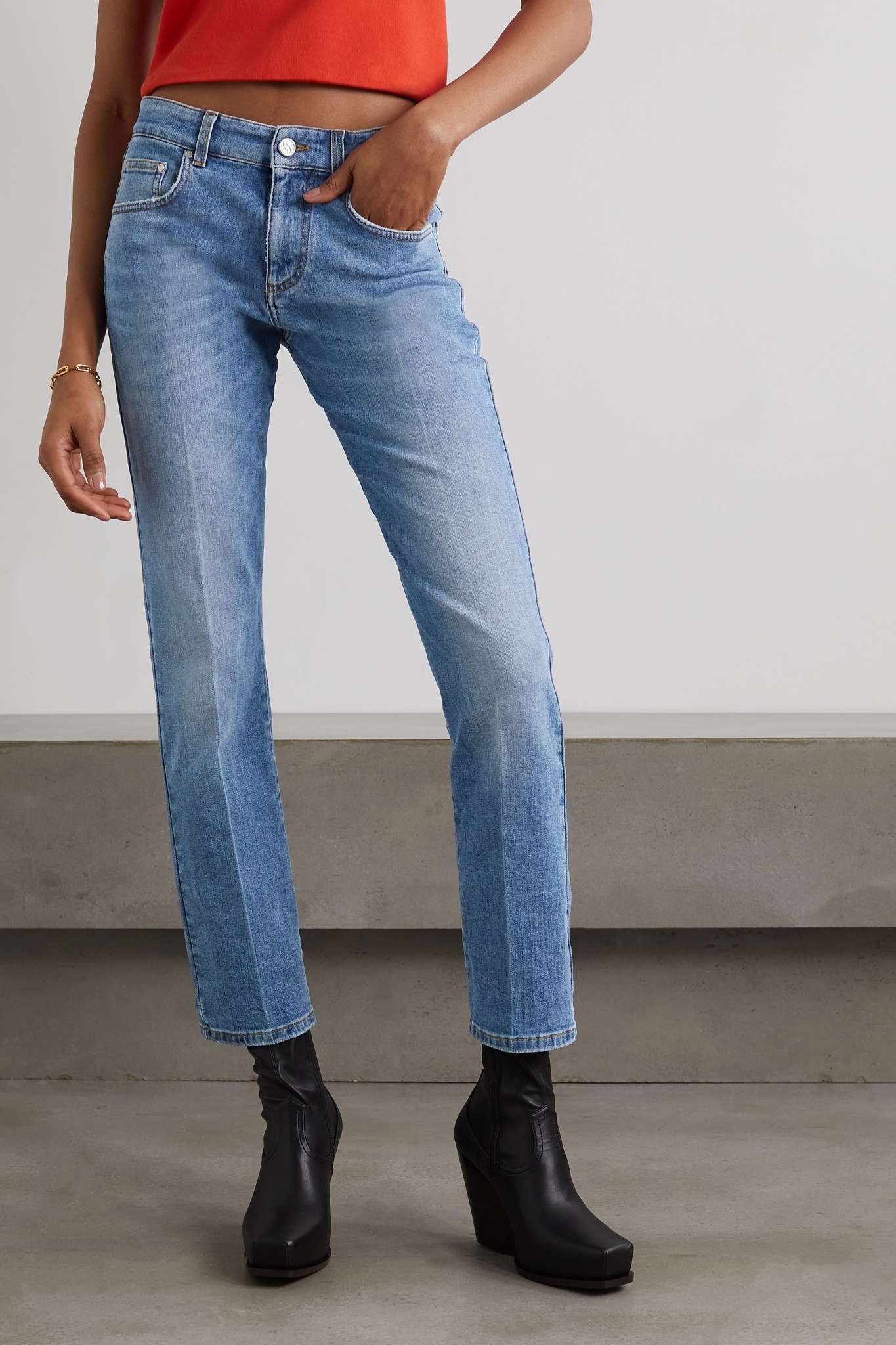 Mid-rise straight-leg jeans - 2