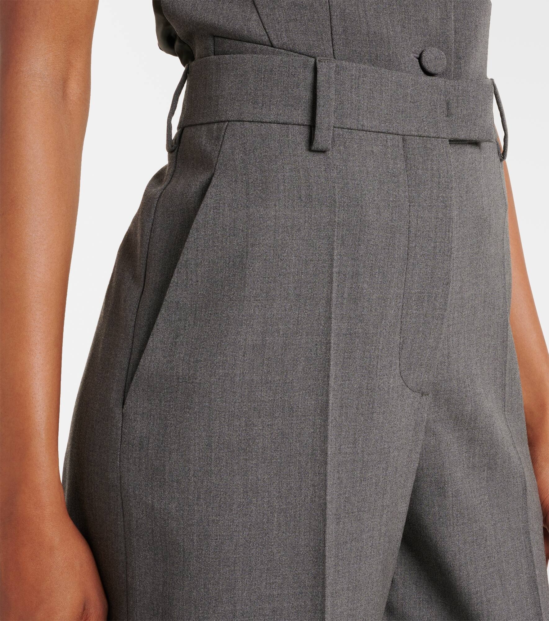High-rise wool straight pants - 4