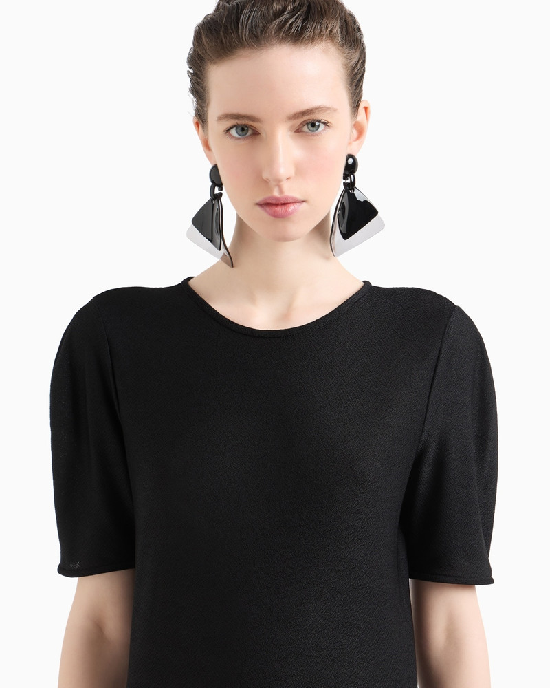 EMPORIO ARMANI VISCOSE CRÊPE JERSEY DRESS WITH FRILL outlook