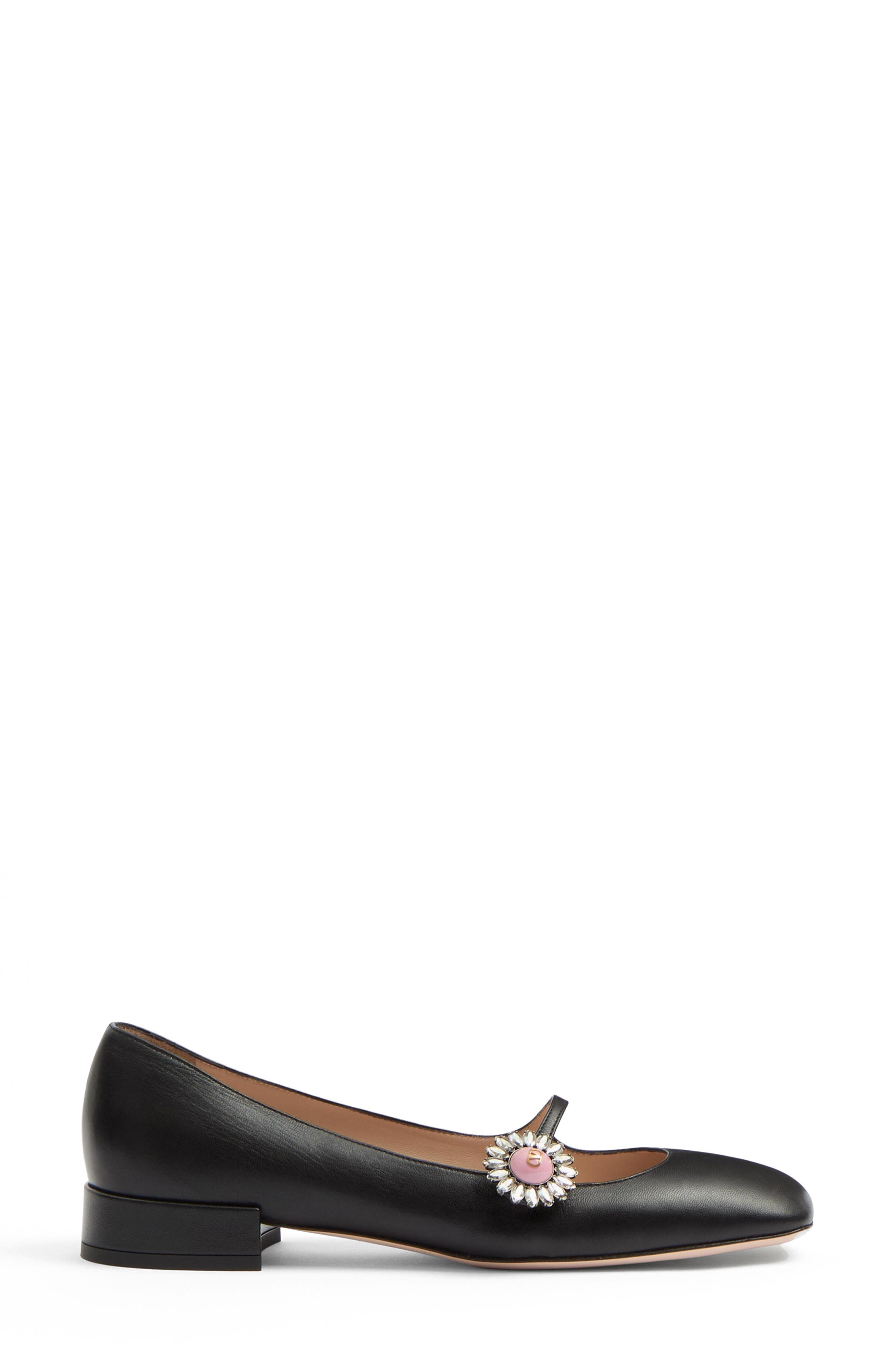 Valentino Garavani Preshoes Ballerina Pump in 9Tj Nero/crystal/rosa at Nordstrom - 3