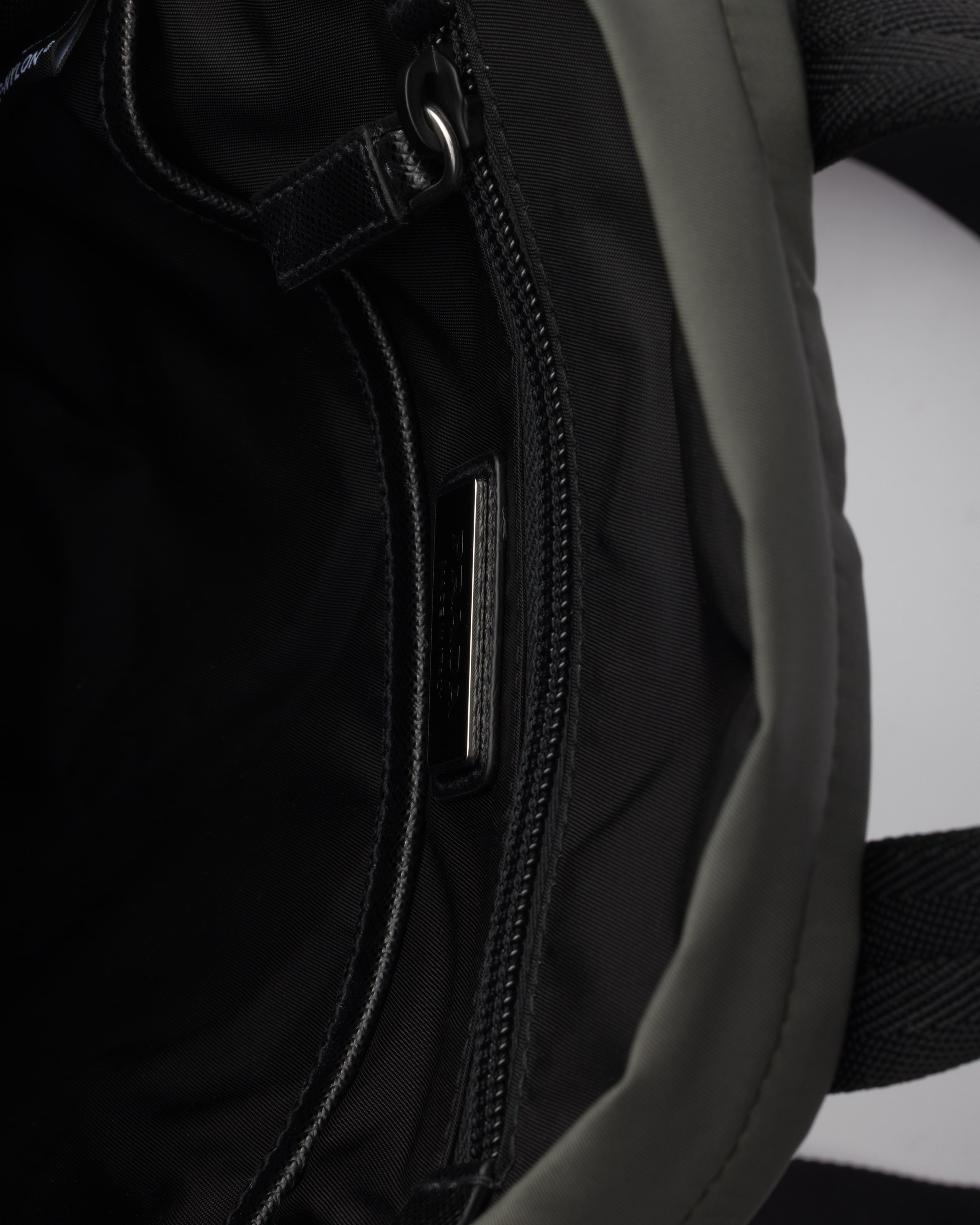 Re-Nylon and Saffiano leather backpack - 5