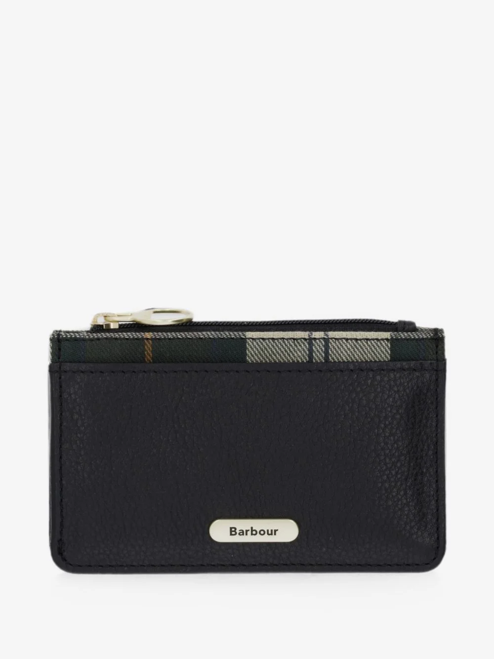 Alder tartan-panel leather wallet - 1