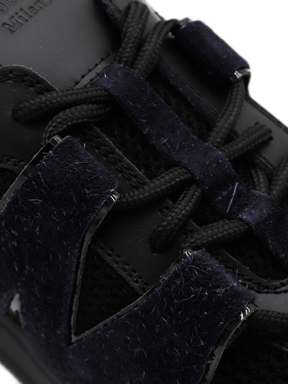lace-up suede sneakers - 4