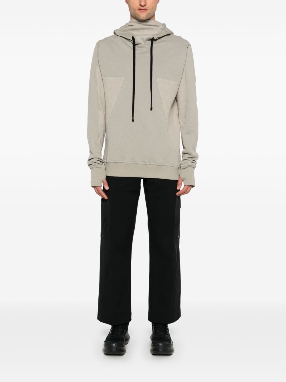 panelled-design hoodie - 2