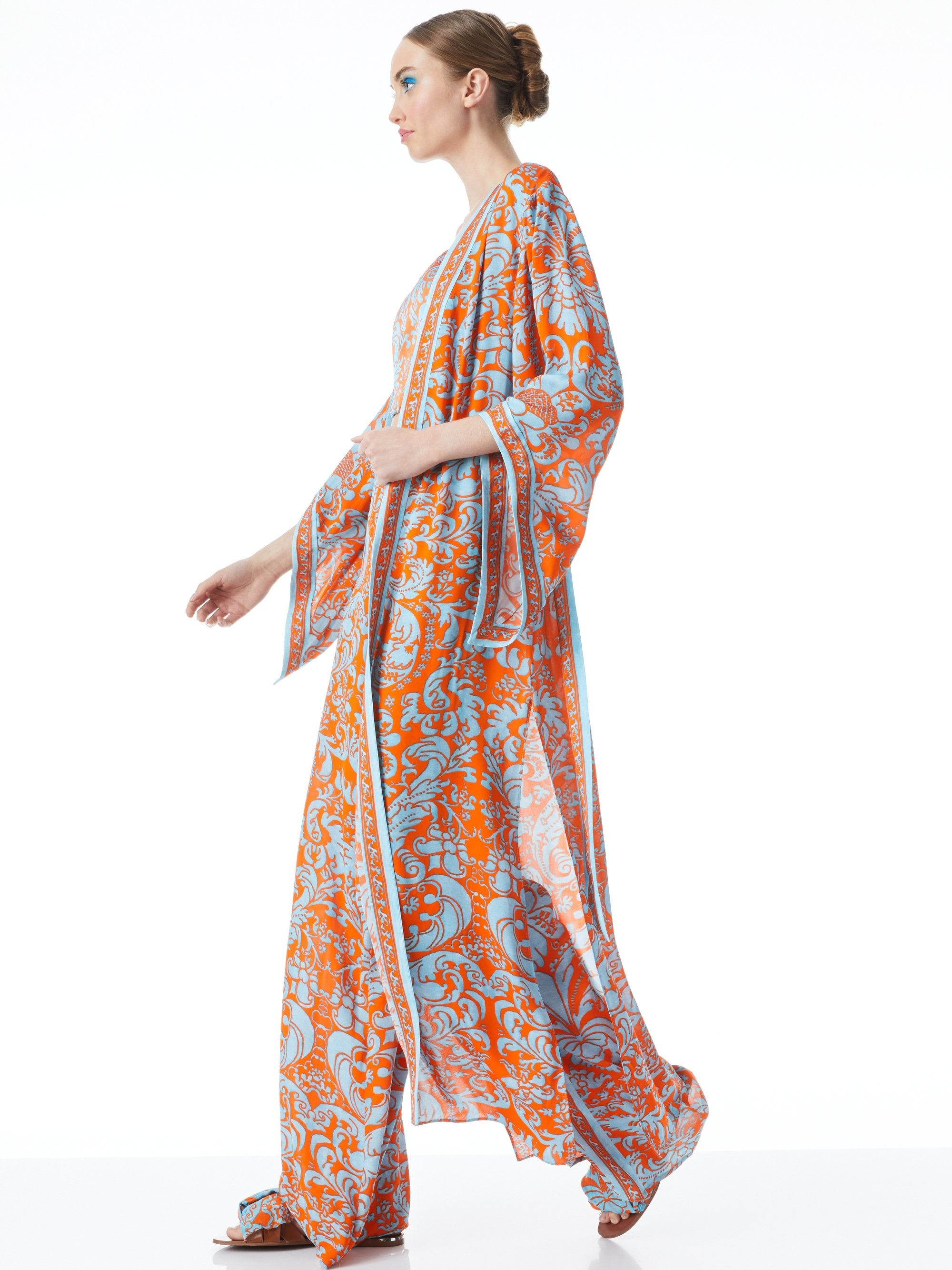DOMINO MAXI KIMONO WITH TIE BELT - 6