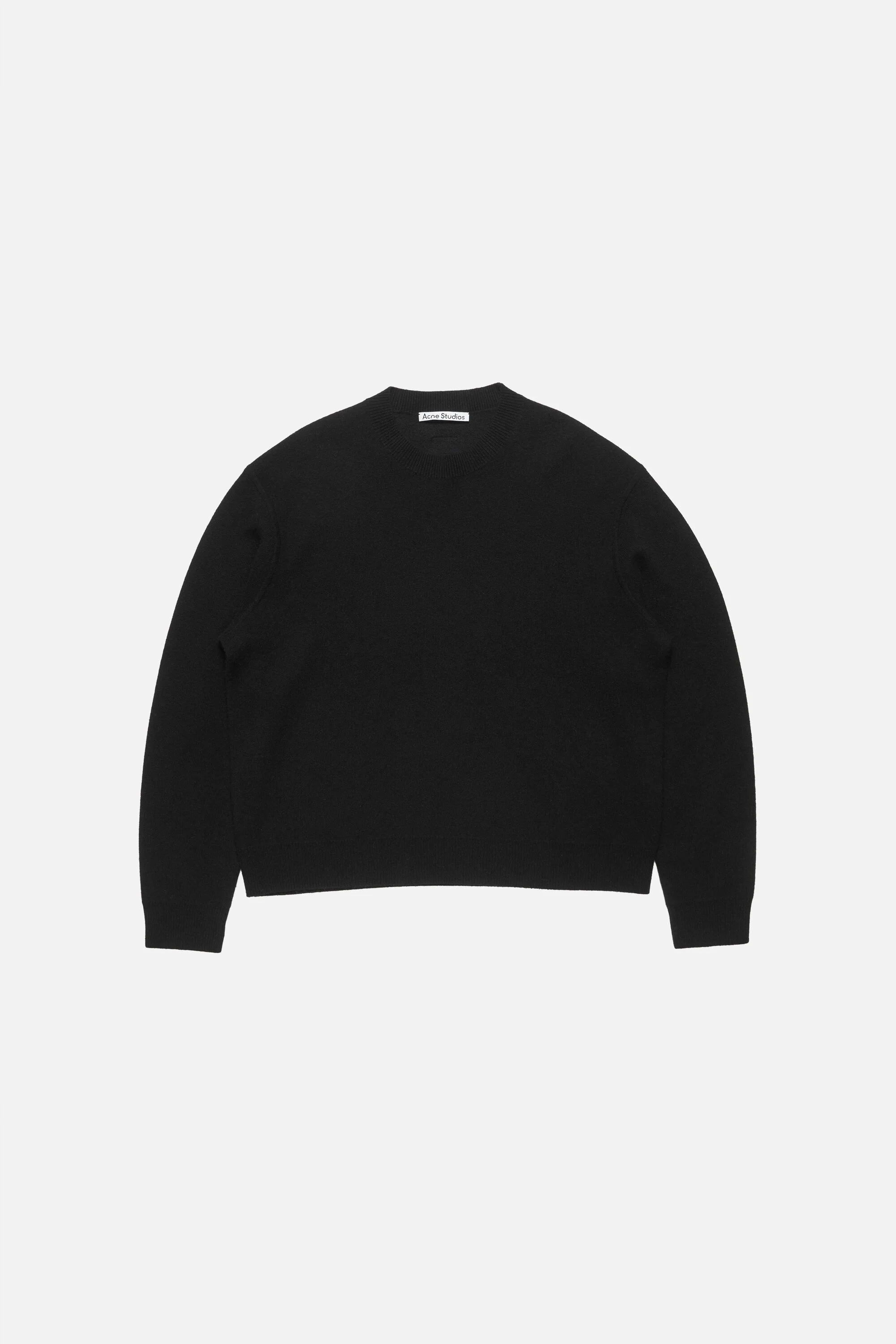 Cashmere sweater with logo - Black - 1