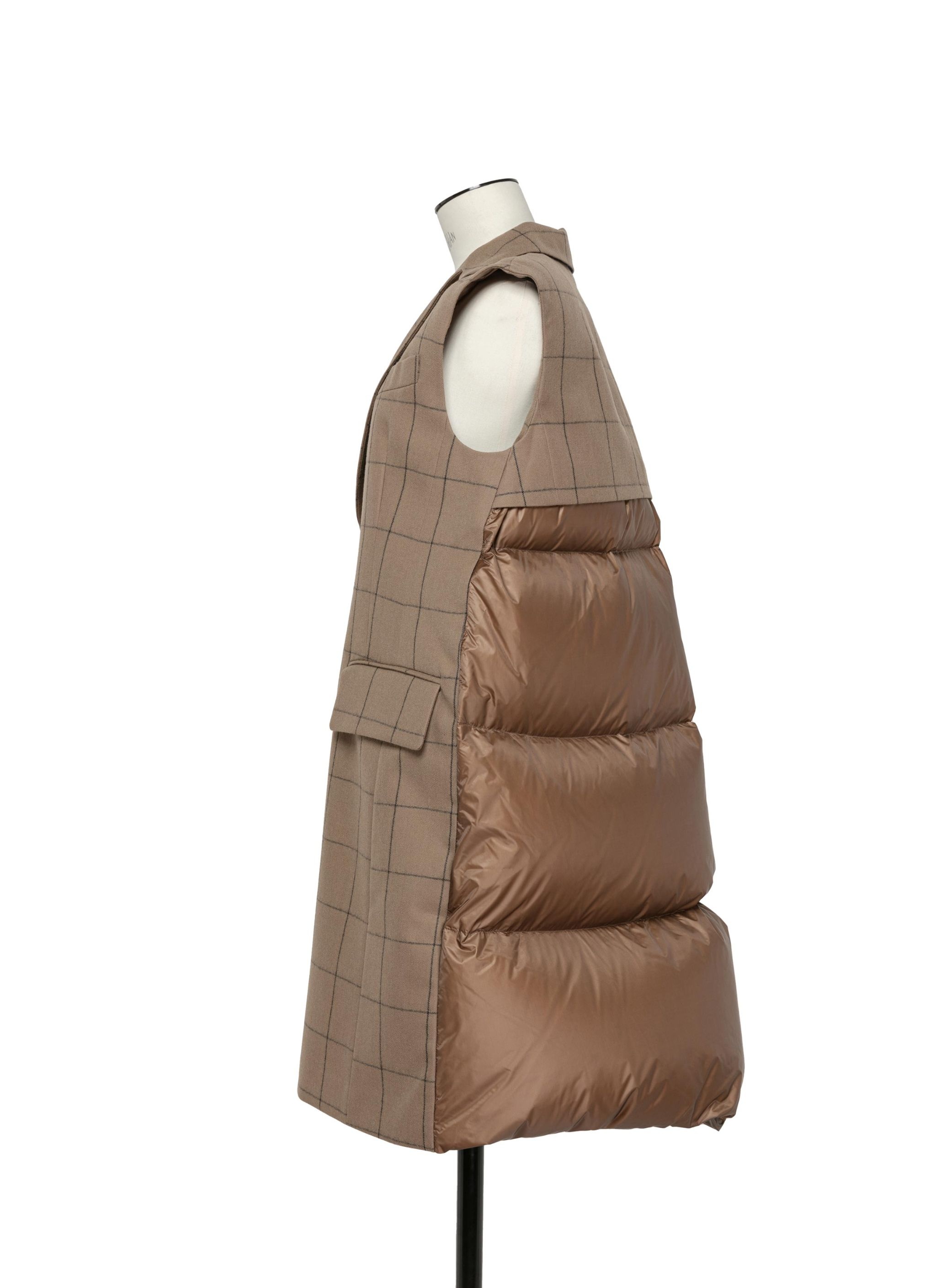 Windowpane Puffer Vest - 2