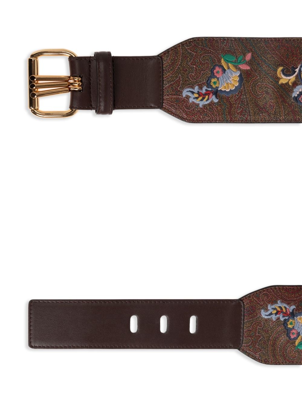 floral-embroidered belt - 2