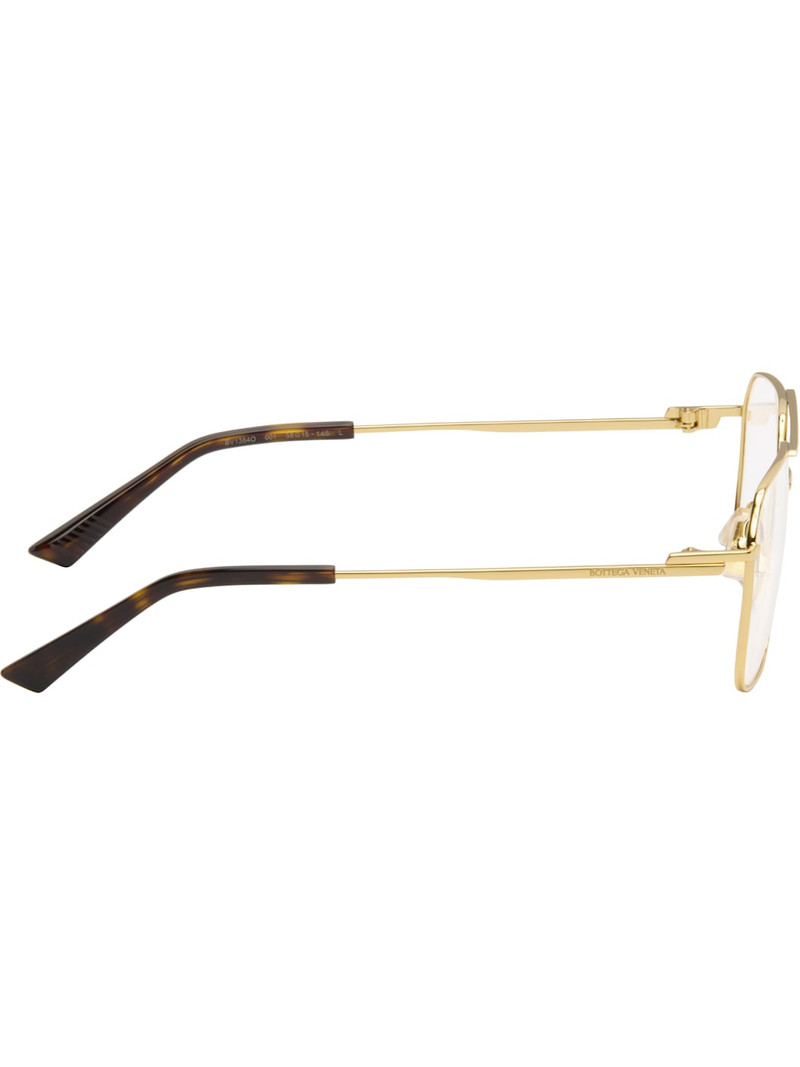 Bottega Veneta Gold Split Glasses outlook