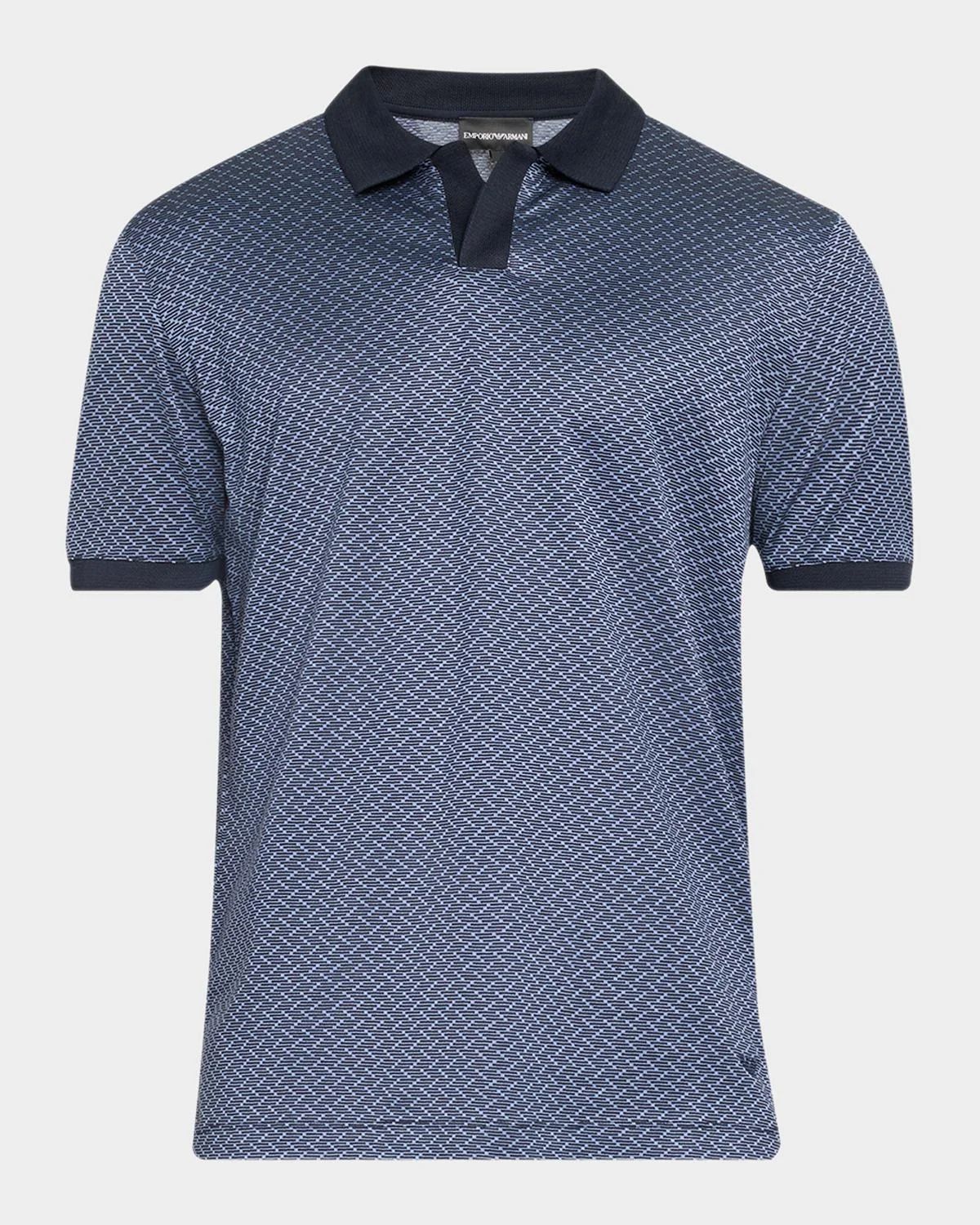 Men's Stacked Zigzag Polo Shirt - 1