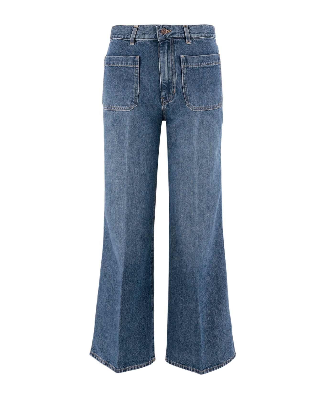 Cotton Denim Jeans - 1