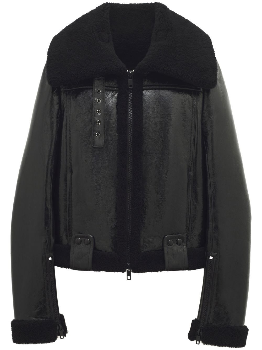 shearling pilot jacket - 1