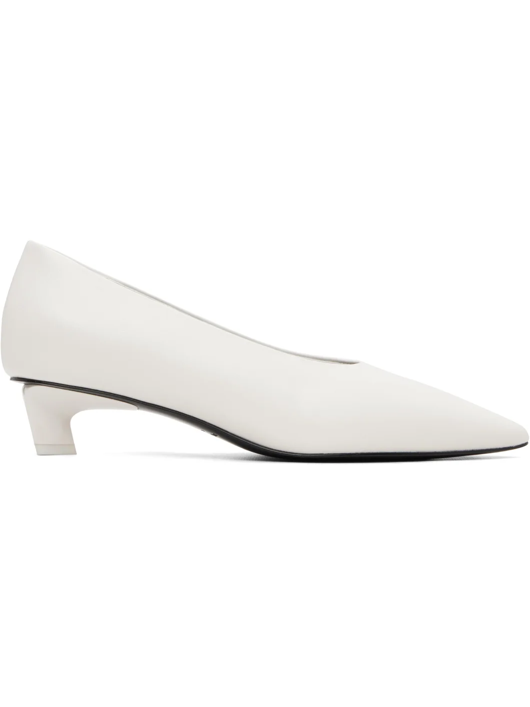 White Paloma Leather Heels - 1