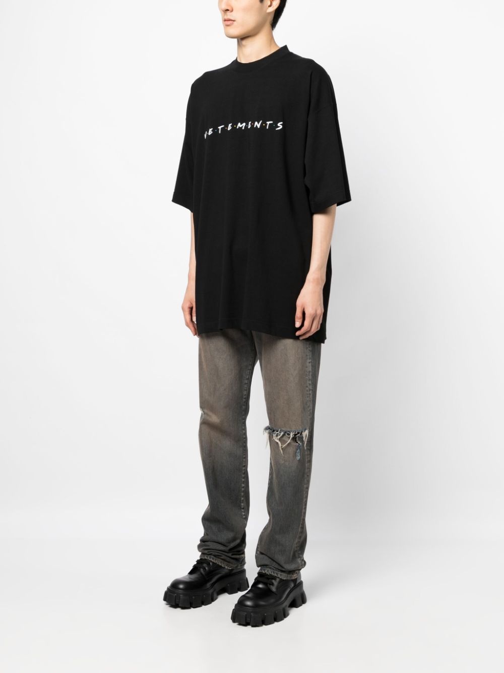 VETEMENTS Friendly logo-print cotton T-shirt | REVERSIBLE