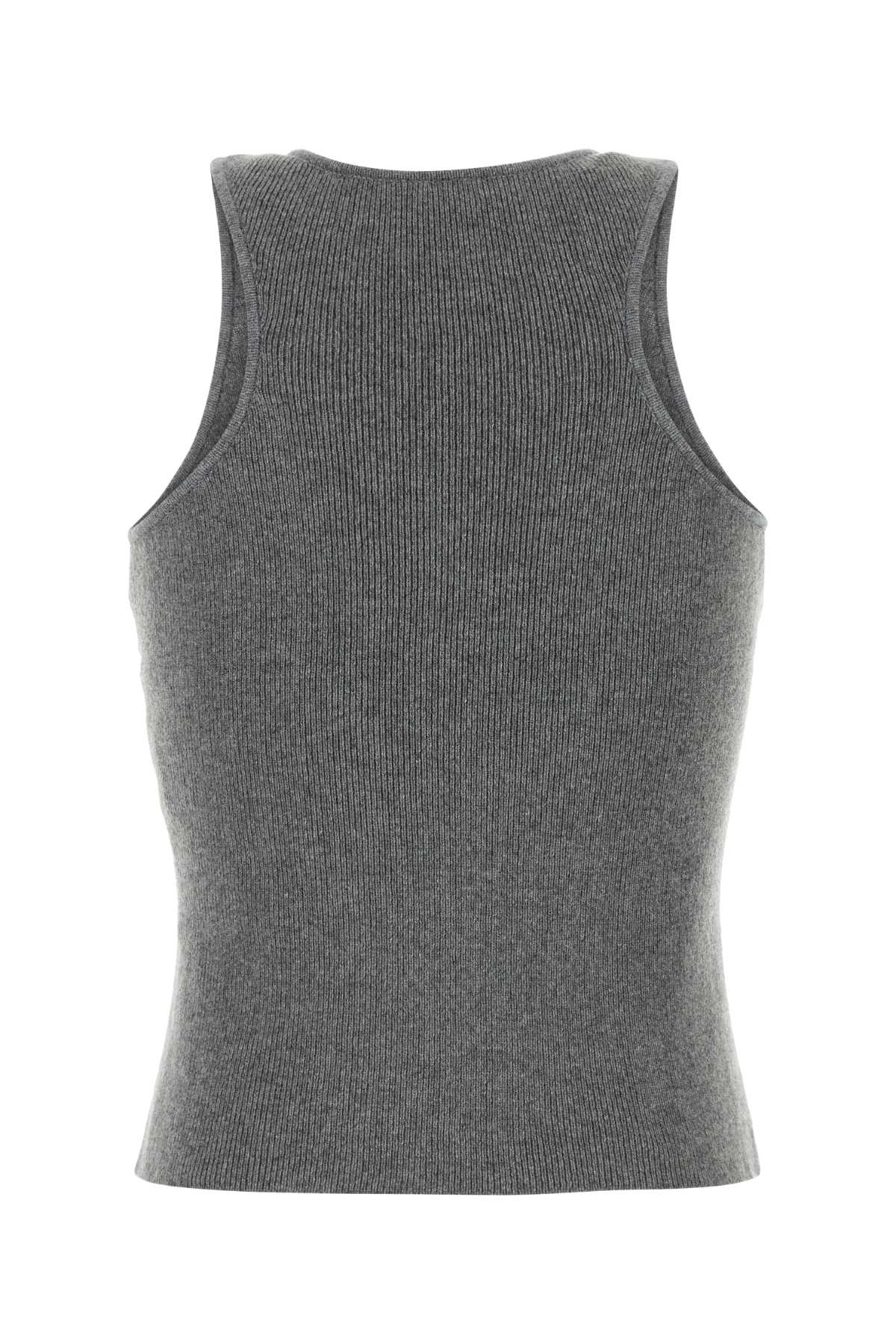 Magda Butrym Women Grey Cashmere Tank Top - 2