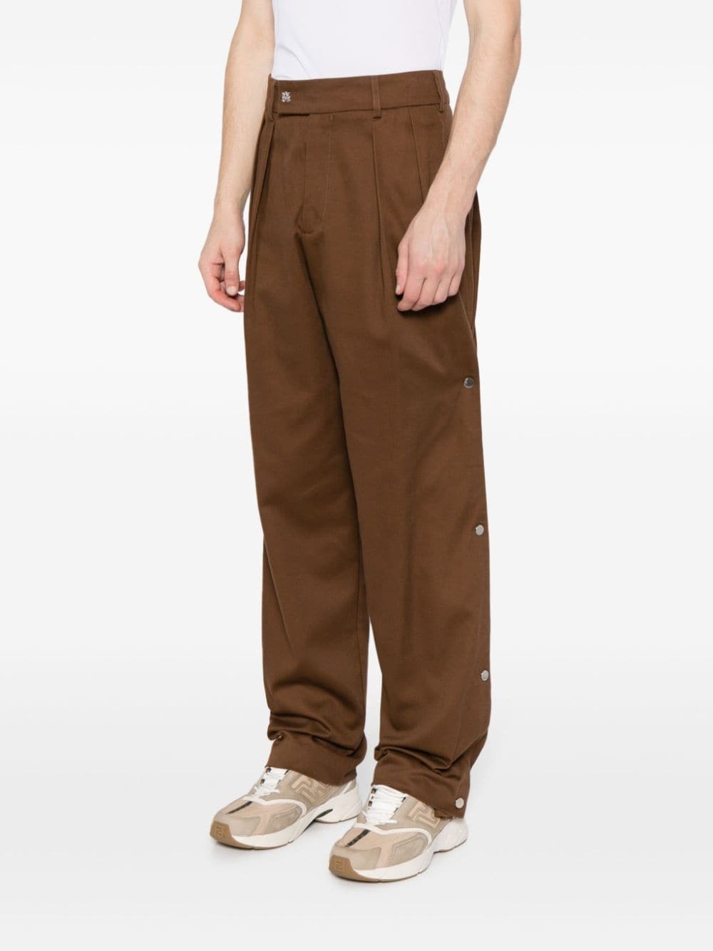 straight-leg chino trousers - 3