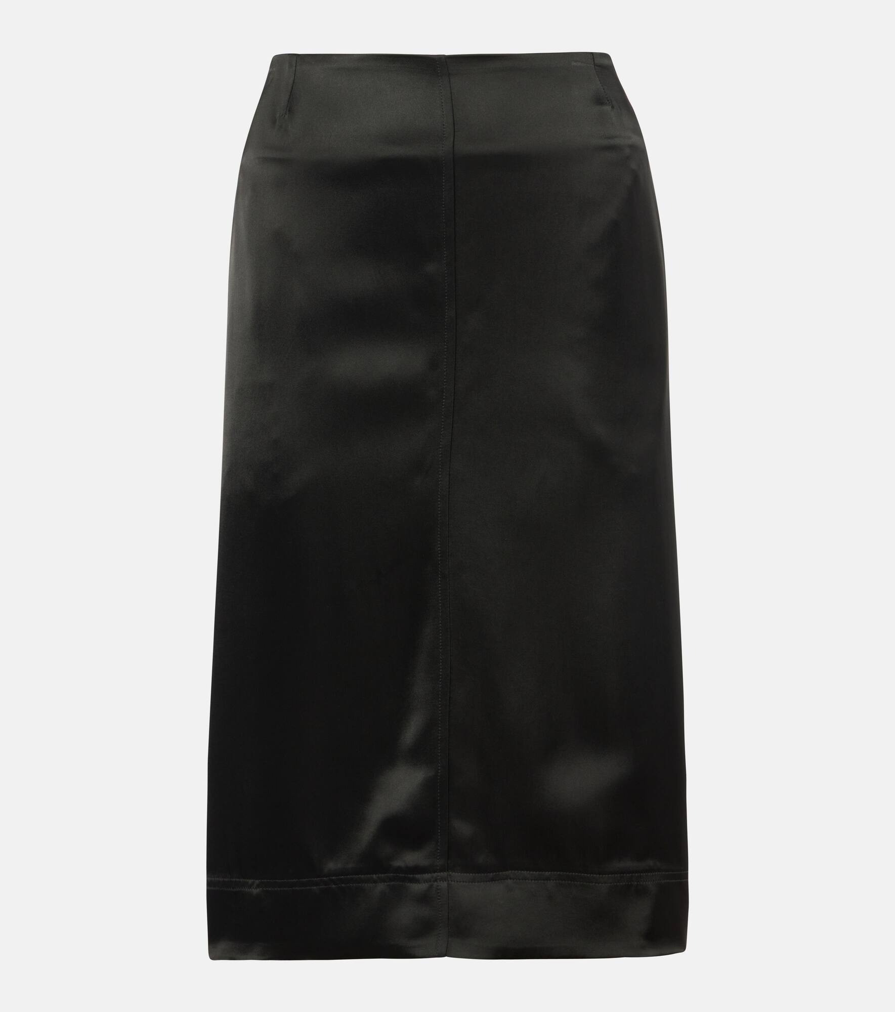 Paneled satin midi skirt - 1