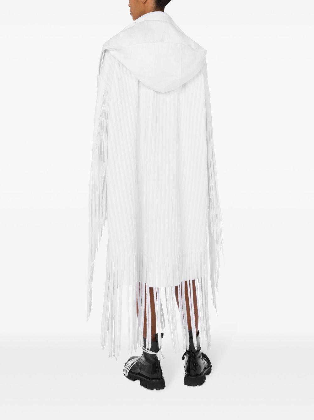fringed hooded coat - 3