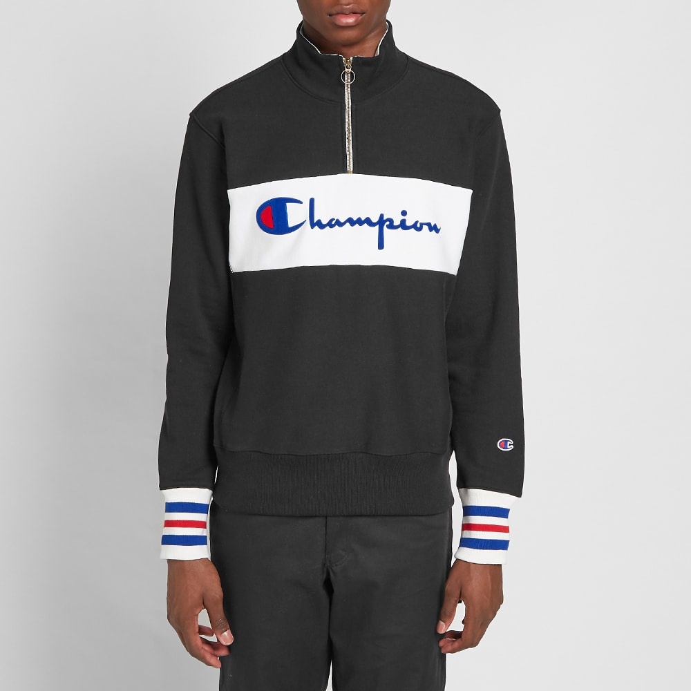 Champion Reverse Weave Big Script Block Half Zip Sweat - 4