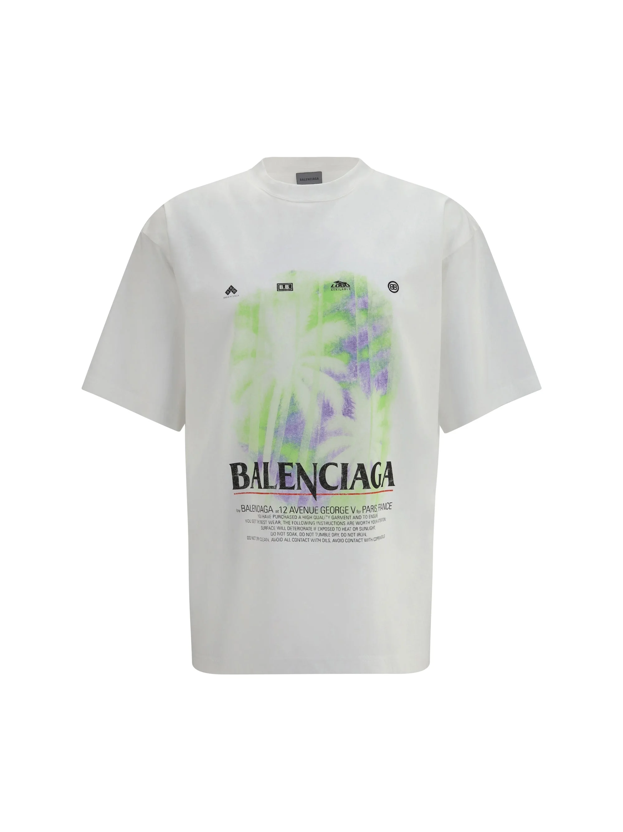 Balenciaga Men Printed Cotton T-Shirt - 1